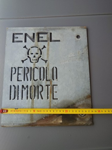 Targa enel pericolo - pericolo, morte